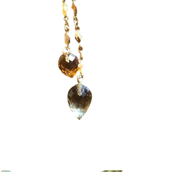 OOAK Stunning Calming, Renewal Peridot necklace with Citrine Briolettes - Picture 3 of 11